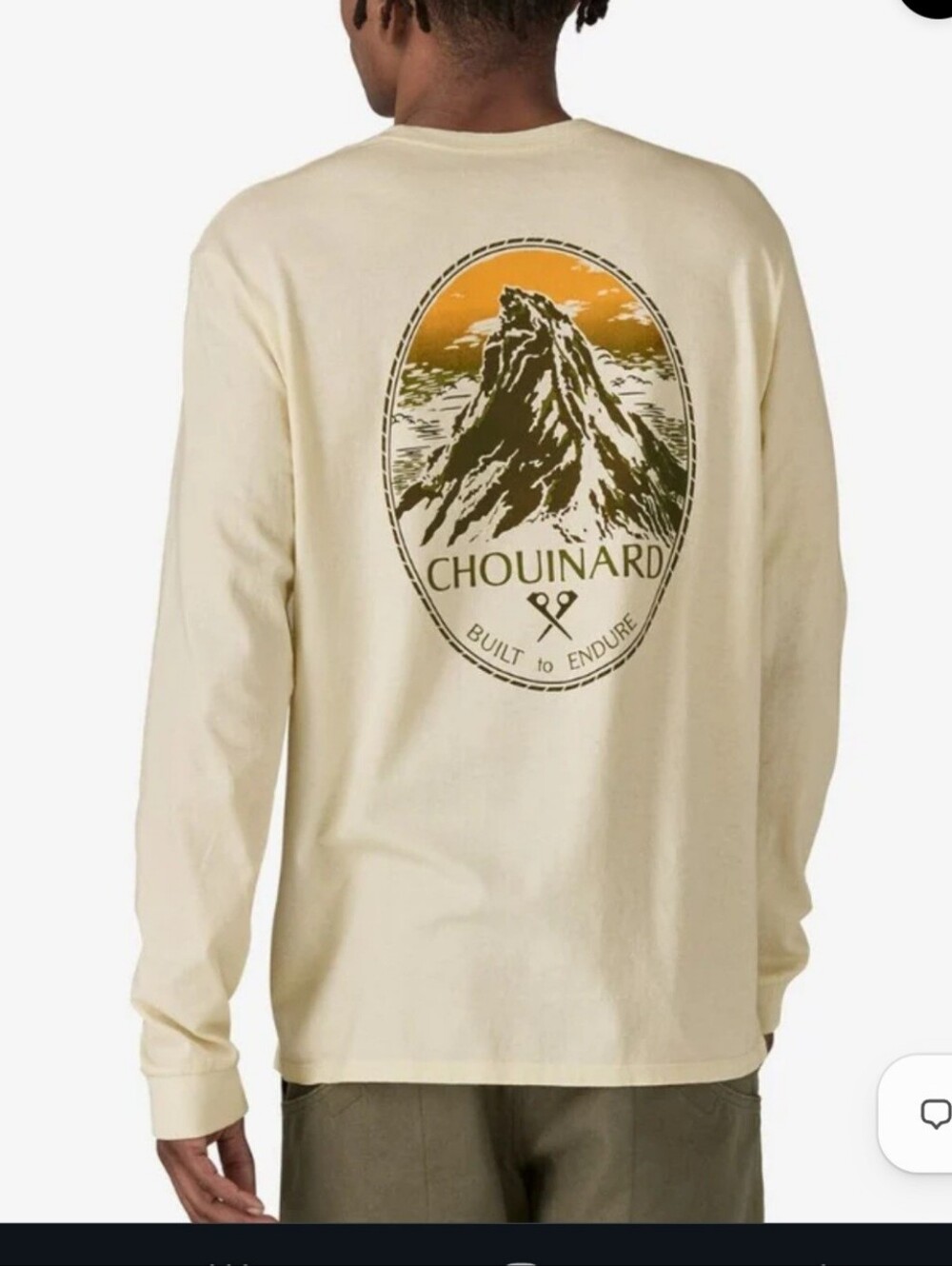 Patagonia Mens Responsibili Tee Long Sleeve Chouinard Crest Size XL NEW